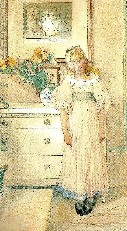 Carl Larsson solrosorna oil painting image